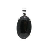 Zilveren hanger nuummiet | ovaal gezet 2,8 x 1,8 cm Zilveren hanger nuummiet | ovaal gezet 2,8 x 1,8 cm