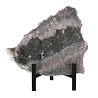 Amethist bloem met prasioliet cluster op standaard 18,5 x 17,5 x 1 cm | 1027 gram Amethist bloem met prasioliet cluster op standaard 18,5 x 17,5 x 1 cm | 1027 gram