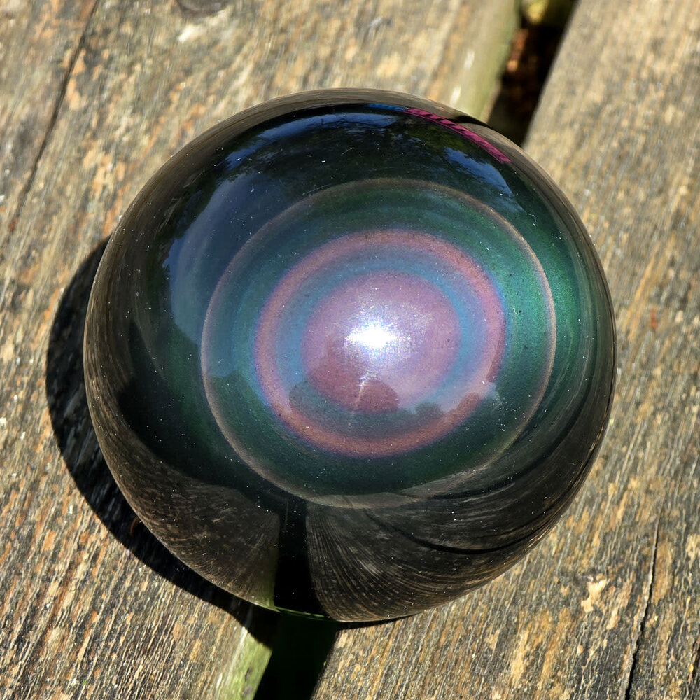 Obsidiaan (regenboog) bol 65 mm | 320 gram Obsidiaan (regenboog) bol 65 mm | 320 gram