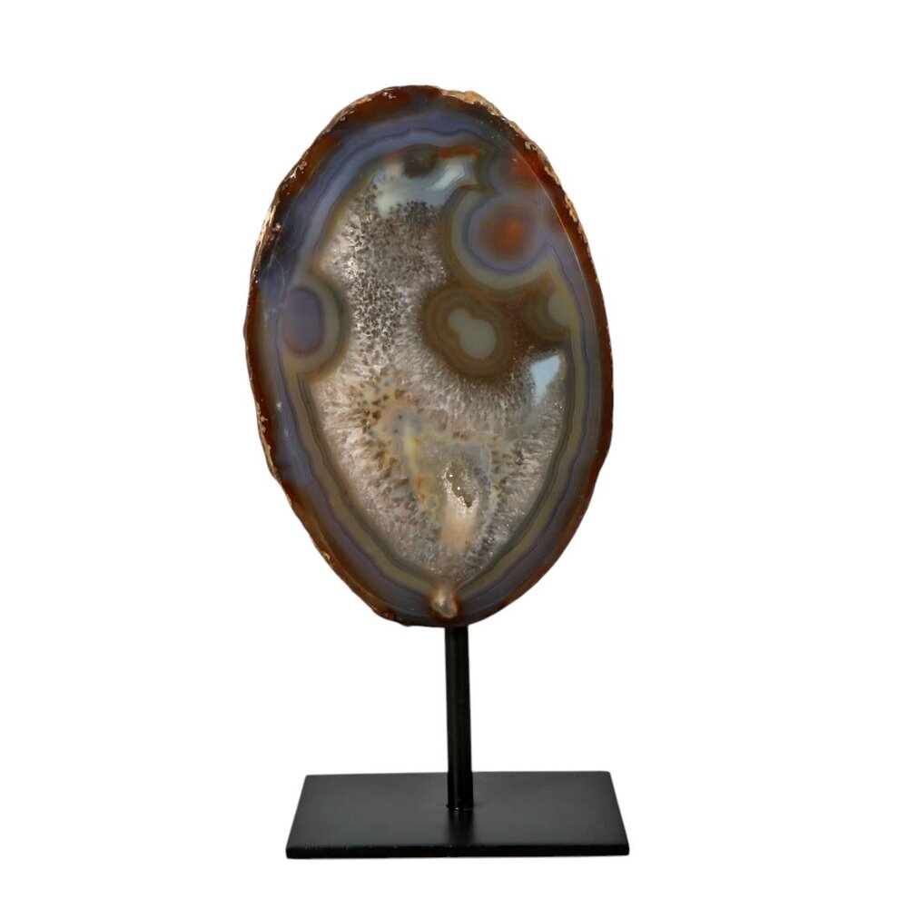 Agaat op standaard 19 x 13 x 3,5 cm | 2153 gram