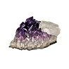Amethist met calciet cluster A-kwaliteit 9,5 x 8,5 x 4 cm | 377 gram Amethist met calciet cluster A-kwaliteit 9,5 x 8,5 x 4 cm | 377 gram