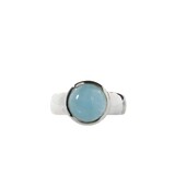 Zilveren ring aquamarijn maat 17 | rond 0,9 cm (2) Zilveren ring aquamarijn maat 17 | rond 0,9 cm (2)