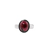 Zilveren ring granaat maat 17 | ovaal 1,2 x 0,9 cm Zilveren ring granaat maat 17 | ovaal 1,2 x 0,9 cm