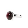 Zilveren ring granaat maat 17 1/2 | rond 1 cm Zilveren ring granaat maat 17 1/2 | rond 1 cm