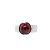 Zilveren ring granaat maat 16 1/2 | rond 0,8 cm Zilveren ring granaat maat 16 1/2 | rond 0,8 cm