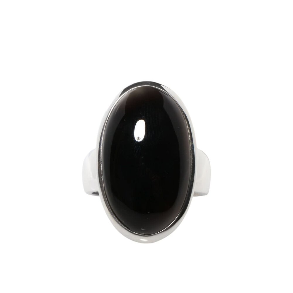Zilveren ring onyx maat 18 | ovaal 2,4 x 1,4 cm Zilveren ring onyx maat 18 | ovaal 2,4 x 1,4 cm