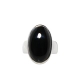 Zilveren ring onyx maat 18 | ovaal 2,1 x 1,3 cm Zilveren ring onyx maat 18 | ovaal 2,1 x 1,3 cm