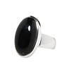 Zilveren ring onyx maat 18 | ovaal 2,1 x 1,3 cm Zilveren ring onyx maat 18 | ovaal 2,1 x 1,3 cm