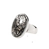 Zilveren ring toermalijnkwarts maat 18 | ovaal 1,9 x 1,2 cm Zilveren ring toermalijnkwarts maat 18 | ovaal 1,9 x 1,2 cm