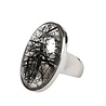 Zilveren ring toermalijnkwarts maat 18 1/2 | ovaal 2,7 x 1,7 cm Zilveren ring toermalijnkwarts maat 18 1/2 | ovaal 2,7 x 1,7 cm