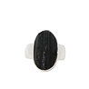 Zilveren ring toermalijn (zwart) maat 17 | ovaal ruw 1,9 x 1,1 cm Zilveren ring toermalijn (zwart) maat 17 | ovaal ruw 1,9 x 1,1 cm