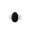Zilveren ring toermalijn (zwart) maat 17 1/2 | ovaal ruw 1,4 x 0,9 cm Zilveren ring toermalijn (zwart) maat 17 1/2 | ovaal ruw 1,4 x 0,9 cm