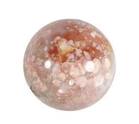 Amethist (roze) met bloemagaat bol 63 mm | 331 gram