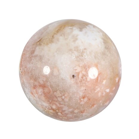 Amethist (roze) met bloemagaat bol 63 mm | 331 gram