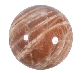 Maansteen (roze) met zonnesteen bol 79 mm | 700 gram Maansteen (roze) met zonnesteen bol 79 mm | 700 gram