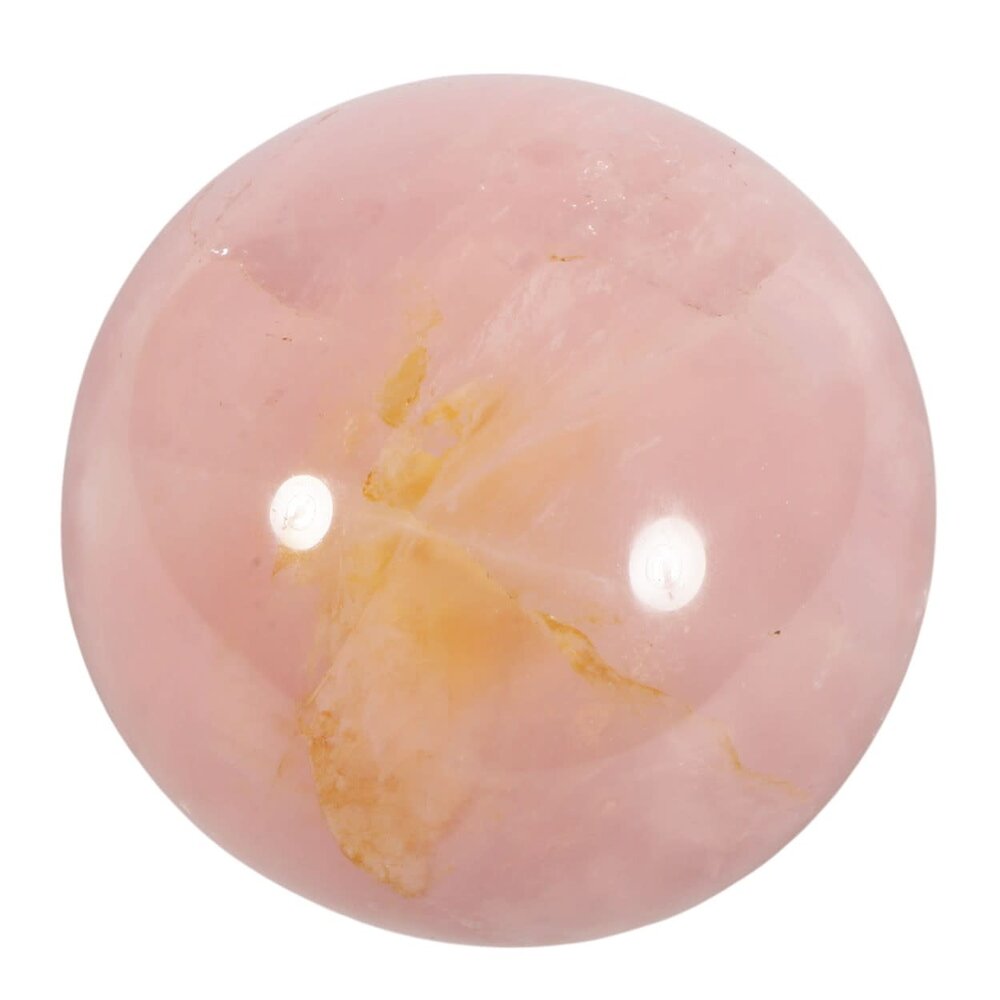 Rozenkwarts met golden healer bol 80 mm | 741 gram Rozenkwarts met golden healer bol 80 mm | 741 gram