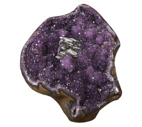 Amethist met calciet en rookkwarts cluster staand 41 x 33 x 10 cm | 17,7 kg