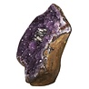 Amethist met calciet en rookkwarts cluster staand 41 x 33 x 10 cm | 17,7 kg Amethist met calciet en rookkwarts cluster staand 41 x 33 x 10 cm | 17,7 kg