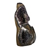 Amethist met calciet en rookkwarts geode staand 26 x 14 x 8 cm | 4,2 kg Amethist met calciet en rookkwarts geode staand 26 x 14 x 8 cm | 4,2 kg