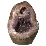 Amethist met golden healer en rookkwarts geode staand 31 x 22 x 10 cm | 8,7 kg Amethist met golden healer en rookkwarts geode staand 31 x 22 x 10 cm | 8,7 kg