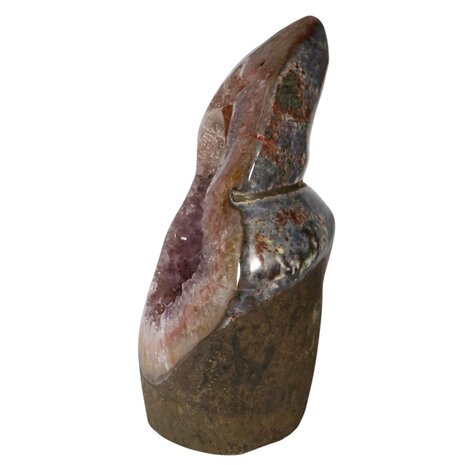 Amethist met golden healer en rookkwarts geode staand 31 x 22 x 10 cm | 8,7 kg Amethist met golden healer en rookkwarts geode staand 31 x 22 x 10 cm | 8,7 kg