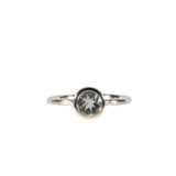 Zilveren ring topaas (blauw) maat 18 | rond facet 6 mm Zilveren ring topaas (blauw) maat 18 | rond facet 6 mm