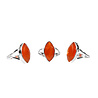 Zilveren ring carneool maat 18 1/2 | markies facet 1,6 x 0,8 cm Zilveren ring carneool maat 18 1/2 | markies facet 1,6 x 0,8 cm