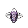 Zilveren ring amethist maat 17 | markies facet 1,6 x 0,8 cm Zilveren ring amethist maat 17 | markies facet 1,6 x 0,8 cm