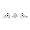 Zilveren ring rozenkwarts maat 19 | markies facet 1,6 x 0,8 cm Zilveren ring rozenkwarts maat 19 | markies facet 1,6 x 0,8 cm