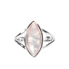Zilveren ring rozenkwarts maat 20 | markies facet 1,6 x 0,8 cm Zilveren ring rozenkwarts maat 20 | markies facet 1,6 x 0,8 cm