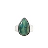 Zilveren ring gem silica maat 17 1/2 | druppel 1,8 x 1,2 cm Zilveren ring gem silica maat 17 1/2 | druppel 1,8 x 1,2 cm