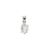 Zilveren hanger Herkimer diamant | 1,2 x 0,8 cm Zilveren hanger Herkimer diamant | 1,2 x 0,8 cm