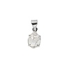 Zilveren hanger Herkimer diamant | 1,2 x 0,9 cm Zilveren hanger Herkimer diamant | 1,2 x 0,9 cm