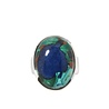 Zilveren ring lapis lazuli met malachiet maat 17 1/2 | ovaal 2,2 x 1,6 cm Zilveren ring lapis lazuli met malachiet maat 17 1/2 | ovaal 2,2 x 1,6 cm