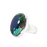 Zilveren ring lapis lazuli met malachiet maat 17 1/2 | ovaal 2,2 x 1,6 cm Zilveren ring lapis lazuli met malachiet maat 17 1/2 | ovaal 2,2 x 1,6 cm