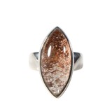 Zilveren ring sjamaankwarts maat 16 1/2 | markies 2,2 x 1 cm