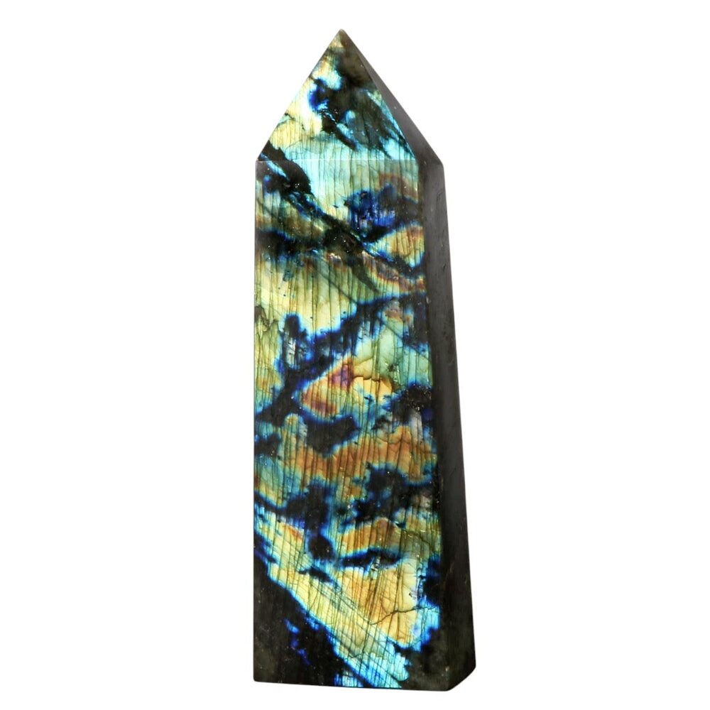 Labradoriet obelisk A-kwaliteit 20 x 6 x 3,5 cm | 886 gram Labradoriet obelisk A-kwaliteit 20 x 6 x 3,5 cm | 886 gram