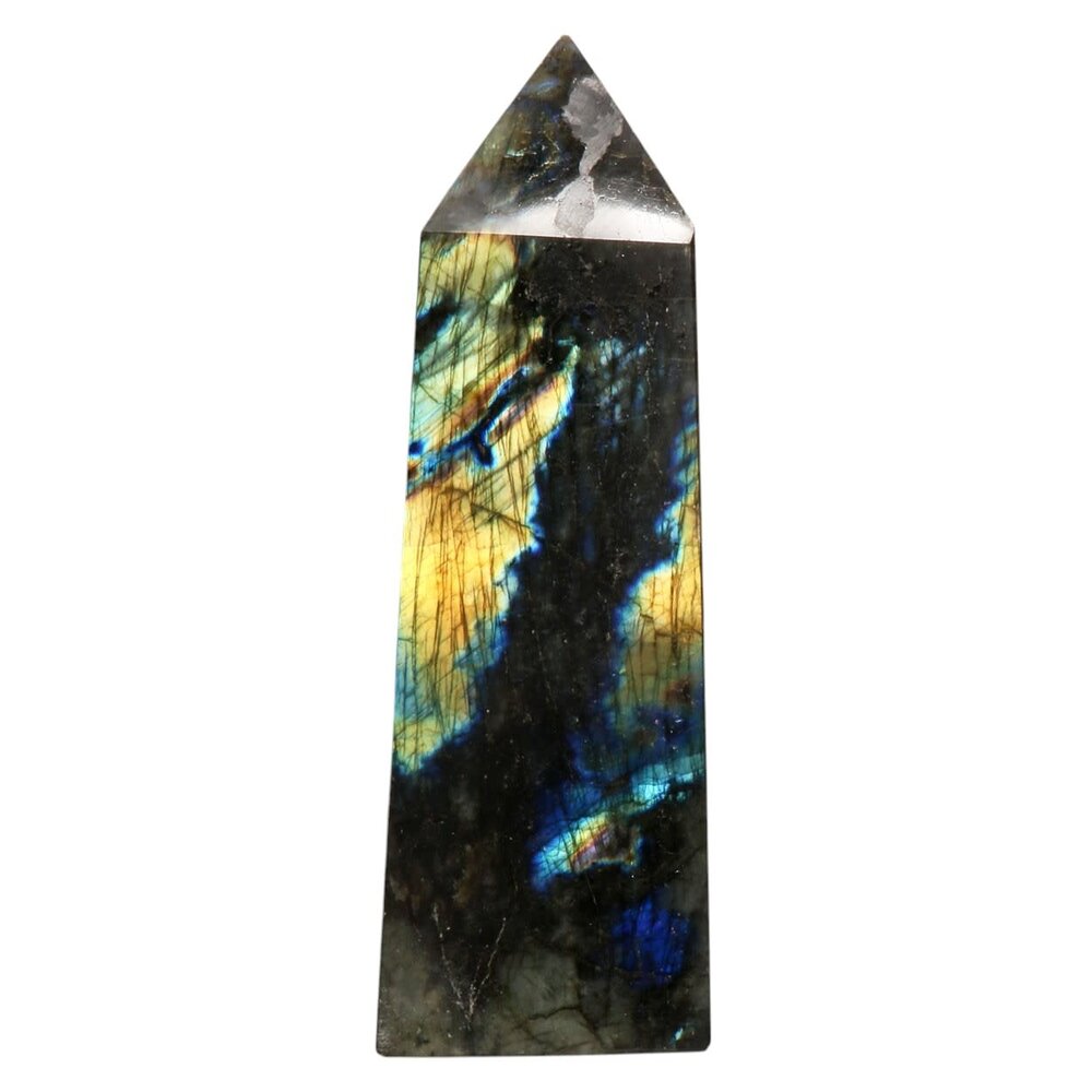 Labradoriet obelisk A-kwaliteit 20 x 6 x 3,5 cm | 886 gram Labradoriet obelisk A-kwaliteit 20 x 6 x 3,5 cm | 886 gram