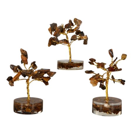 Tijgeroog edelsteen boompje 8 cm Tijgeroog edelsteen boompje 8 cm