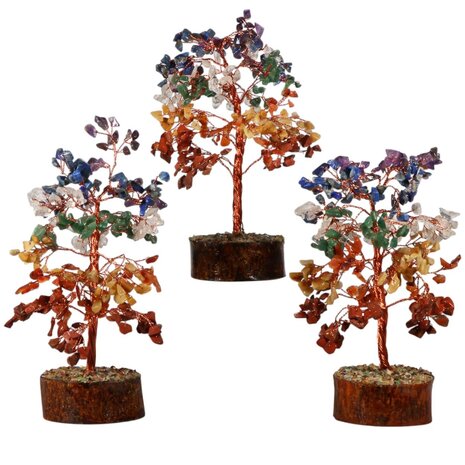 Chakra edelsteen boompje (koperkleurig) 23 cm