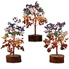 Chakra edelsteen boompje op hout 23 cm Chakra edelsteen boompje op hout 23 cm