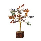 Chakra edelsteen boompje op hout 18 cm Chakra edelsteen boompje op hout 18 cm