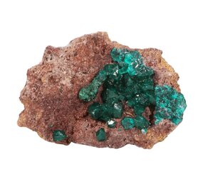 Dioptaas A-kwaliteit kristallen op matrix 8 x 6 x 3 cm | 83 gram Dioptaas A-kwaliteit kristallen op matrix 8 x 6 x 3 cm | 83 gram