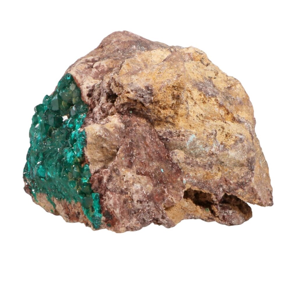 Dioptaas A-kwaliteit kristallen op matrix 7,5 x 6 x 5,5 | 280 gram Dioptaas A-kwaliteit kristallen op matrix 7,5 x 6 x 5,5 | 280 gram