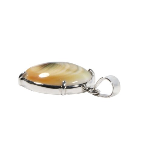 Zilveren hanger Shiva oog | ovaal gezet 2,5 x 2 cm Zilveren hanger Shiva oog | ovaal gezet 2,5 x 2 cm