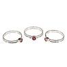 Zilveren ring toermalijn (roze) maat 17 1/2 | dubbele rand rond facet Zilveren ring toermalijn (roze) maat 17 1/2 | dubbele rand rond facet