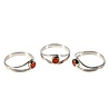 Zilveren ring carneool maat 16 1/2 | rond facet boogje Zilveren ring carneool maat 16 1/2 | rond facet boogje