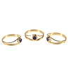 Vergulde ring lapis lazuli maat 17 | rond facet boogje Vergulde ring lapis lazuli maat 17 | rond facet boogje