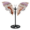 Amethist met kantagaat vlinder op standaard 26 x 13,5 x 0,5 cm | 549 gram Amethist met kantagaat vlinder op standaard 26 x 13,5 x 0,5 cm | 549 gram