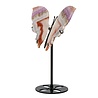 Amethist met kantagaat vlinder op standaard 26 x 13,5 x 0,5 cm | 549 gram Amethist met kantagaat vlinder op standaard 26 x 13,5 x 0,5 cm | 549 gram